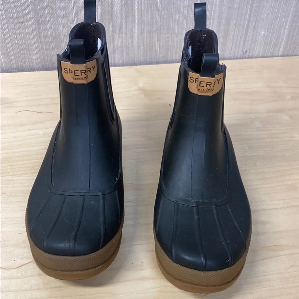 Sperry‎ Black and Brown Cold Bay Chukka Rubber Duck Boots size men’s 9